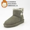 Botas de Nieve Cortas de Invierno 2025 para Mujer, Forradas de Felpa, Engrosadas, Cálidas, de Moda, Versátiles, Antideslizantes con Hebilla, Zapatos de Algodón para el Noreste