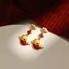 Nuevos Pendientes Rojos de Año Nuevo 2026, Pendientes del Zodiaco del Año del Caballo, Lindos y Festivos, Accesorios para Orejas de Riqueza y Prosperidad