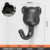 Gancho de Casaco Criativo em Forma de Urso de Luxo Leve para Entrada, Armário, Guarda-Roupa, Gancho Colorido para Porta, Gancho de Parede para Casacos e Chapéus