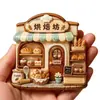 Pegatinas magnéticas 3D de resina con relieve temáticas de panadería, decoraciones para refrigerador, pequeños regalos para amigos y compañeros de clase
