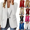 2025 Nuevo Color Nuevo Estilo Europeo y Americano Amazon WISH Estilo Caliente Otoño Manga Larga Color Sólido Cárdigan Chaqueta Saco Pequeña Mujer