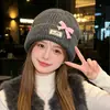 Gorro de punto de mezcla de lana estilo coreano, gorro de invierno cálido que cubre las orejas, suave y cómodo, gorro de punto coreano minimalista y versátil