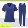 Nuevos Uniformes de Enfermera para Salón de Belleza Transfronterizo, Uniformes Médicos para Clínicas Odontológicas y Dentales, Pantalones de Manga Corta para Mujer, Monos de Enfermera