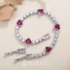Moda Europea y Americana Dulce Pandillas Rojas Magnolia Cristal Afilado Pulsera de Amor Personalidad Sencilla Circonita Diseño de Alto Grado Sensación Pulsera para Mujeres