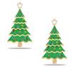 Venta Caliente de Amazon Nuevos Pendientes de Estrella de Árbol de Navidad de Colores Pendientes Femeninos de Personalidad con Sentido del Diseño Exagerado