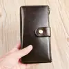 Carteira Versátil de Couro Genuíno Moda Slot para Cartão Multifuncional Clutch Porta-Moedas Mais Vendido Coleção Slot para Cartão Atacado