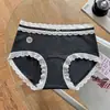 Bragas de Mujer con Lazos y Ribete de Encaje, Cómodas y Transpirables, Algodón Puro, Cintura Media, Calzones Transpirables 10A Probióticos
