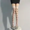 Calcetines versátiles de lunares hasta la rodilla, lindos y dulces, medias de lunares de alta elasticidad, modernas y cómodas, calcetines largos que iluminan y son resistentes a los enganches