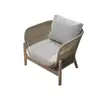 Sofá Nórdico para Exteriores Silla de Ratán Balcón Exterior Villa Jardín Terraza Casa de Huéspedes Muebles de Teca Ocio al Aire Libre