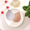 Porta-copos Criativo Folha Bodhi Estampagem a Quente Prata PVC Isolado Jogo Americano Estilo Nórdico Simples Tapete de Café Fabricantes Transfronteiriços