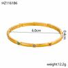 Nueva pulsera de fundición de alta calidad chapada en oro de 18 quilates de acero inoxidable transfronteriza con diamante de color que no se decolora pulsera vintage europea y americana