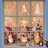 Decoraciones de Navidad, Pegatinas Estáticas para Puertas y Ventanas de Cristal, Personas de Jengibre, Soldados, Cascanueces