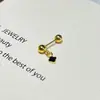 Pendientes de Acero de Titanio con Cierre de Rosca de Oro de 18 Quilates, Tornillos Creativos Pequeños para Cartílago, Elegantes y Versátiles para Mujeres