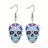 Accesorios para Cabeza y Orejas Navideños de Estilo Único, Nuevos Productos Acrílicos Originales, Aretes de Acrílico para Halloween Transfronterizo con Temática de Calaveras