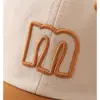 Gorra de béisbol para bebé letra M gorro nuevo para bebé gorro bordado para bebé gorro para bebé gorra de béisbol patrón de dibujos animados