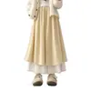Pantalones falda de otoño e invierno para niñas 2026 nuevo dulce estilo coreano patchwork de encaje falda larga ropa infantil transfronteriza