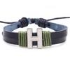 Pulsera Popular de Comercio Exterior DIY Pulsera de Cuero con Letras Inglesas Moda Simple Tejida a Mano Pulsera de 26 Letras Inglesas