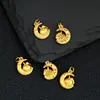 Prata 925 Banhada a Ouro Inlaid Diamante Lua Gota Acessórios DIY Moda Nicho Estiloso Versátil Acessórios