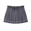 Exportação Transfronteiriça Roupas Femininas Outono 2025 Nova Moda Acabamento Popeline Gola Lapela Manga Longa Calça Curta Solta Conjunto