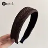 Diadema Ancha para el Cabello del Mismo Estilo que Zhao Lusi para Mujer 2025 Nuevo Otoño e Invierno Color Café Estilo Maillard Diadema Pasador para el Cabello