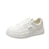Sapatos Casuais Brancos de Couro Genuíno com Solado Grosso para Mulheres 2026 Outono Novo Tênis Esportivo Leve Sapatos Loafer Respiráveis com Solado Macio Tênis de Skate