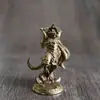 Figurillas de modelo de dragón de cobre macizo y soldado subterráneo, juguetes de cobre blanco y latón, adornos para juegos de mesa, piezas de ajedrez para colección