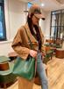 Bolso de Piel Genuina de Vaca Importada para Mujer Cuadrado Vertical de Gran Capacidad para Primavera y Verano Bolso de Mano Cruzado de un Solo Hombro Simple