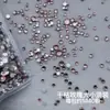 Diamantes Populares para Uñas de Fondo Plano Tamaño Mixto 1440 Brillantes Coloridos Fondo Plateado Diamantes Redondos Pequeños Accesorios Portátiles para Uñas