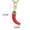 Aogu Transfronterizo Más Vendido Lindo Fresco Chapado en Cobre Oro de 18 Quilates Aceite Goteante Colgante de Fruta Accesorios Joker DIY de Nicho INS