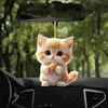 Transfronteiriço Novo Gato 2D Espelho Retrovisor de Carro Decoração de Interior Decoração Pendente para Árvore de Natal Pingente de Acrílico