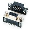 Producción DR9 macho 15 hembra 25 placa de soldadura enchufe 37p Placa 90 grados RS232 DB9 pin de cobre doblado puerto serie VGA