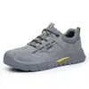 Zapatos de Protección Laboral para Hombre, Invierno con Puntera de Acero, Antimpacto, Antipenetración, Forro de Felpa, Zapatos de Trabajo Cálidos, Piel de Ante, Cómodos, Resistentes al Desgaste, Zapatos de Seguridad