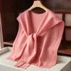 Chal de Lana Pura 100% Lana Cálido y Agradable para la Piel Estilo Elegante Versátil Estilo de Oficina de Gama Alta para Otoño e Invierno