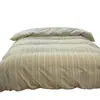Conjunto de cama simples de quatro peças xadrez listrado feito de algodão puro, textura de algodão lavado, lençol e capa de edredom, conjunto de três peças para dormitório