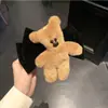 Urso de Manteiga Fofo Grampo de Cabelo Feminino Desenho Animado Pelúcia Franja Lateral Grampo de Cabelo Ins Nicho Acessório de Cabelo Versátil