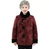 Chaqueta de Algodón Acolchada de Invierno para Abuelas de Mediana Edad y Mayores, Chaqueta de Algodón Acolchada para Madres Nuevas, Forrada de Polar y Engrosada, Nueva Chaqueta de Algodón Acolchada Cálida Estilo Chinoiserie para Personas Mayores