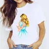 Comercio Exterior Ropa Europea y Americana para Mujer Tema Día de la Madre Moda Top Camiseta de Manga Corta para Mujer Cuello Redondo Holgada