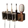 Soporte para cepillo de dientes eléctrico Estante de almacenamiento Baño Sin taladro Taza para enjuague bucal Montado en la pared Moderno Taza para cepillo de dientes Set montado en la pared