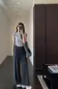 Conjunto Casual y Elegante, Camiseta de Manga Larga Adelgazante y Pantalones de Pierna Ancha para Mujer, Nuevo para Primavera/Verano 2026