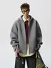Sudadera con Capucha y Cremallera Doble de Peso Pesado para Hombres y Mujeres, Marca Americana de Tendencia Otoñal, Sudadera con Capucha Casual Suelta de Peso Pesado para Parejas