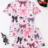Cárdigan de Seda de Leche Transfronterizo Europeo y Americano con Lazo para Mujer, Shorts de Manga Corta, Conjunto Casual Transpirable para el Hogar para Mujer