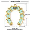 Herradura Grande Europea y Americana Colgante DIY de Acero Inoxidable Colgante de Joyería para Mujer Corazón Cruz Fátima