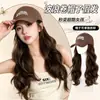 Peluca de sombrero para mujer, nuevo estilo 2026, gorra tipo visera con rizos grandes y ondulados, cabello sintético de aspecto natural, peluca completa