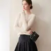 Baicai Rong 2026 Outono/Inverno Novo Suéter de Cashmere com Tranças Gola Redonda Cardigã de Tricô em Ponto Trança Top Solto