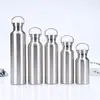 En Stock Transfronterizo Acero Inoxidable Estilo Americano Boca Ancha Alta Apariencia Botella Espacial Portátil de Mano Ciclismo Deportes Botella de Agua Termo