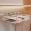 Cabide de calças de dupla posição para uso doméstico, de alta qualidade, sem costura, antiderrapante, adequado para calças secas e molhadas, um organizador de guarda-roupa que economiza espaço