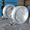 Válvula Mariposa de Ventilación, Válvula de Control de Aire para Humo y Polvo en Conducto de Colector de Polvo, Válvula de Brida Regulable tipo Persiana para Turbina Manual/Eléctrica/Neumática
