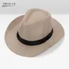 Sombrero de Paja para Hombre de Verano Sombrero de Vaquero Parasol para Exteriores Parte Superior de Imitación de Cáñamo Sombrero de Copa Sombrero de Playa Ala Ancha Sombrero de Viaje para Mujer Otoño