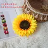 Cabeza de flor de girasol flor artificial manualidades haciendo material de flor girasol simple fresco flor de seda al por mayor decoración del hogar