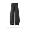 Pantalones Casuales Holgados de Lino Sintético Estilo Old Money para Hombre, Pantalones Delgados de Verano Transpirables de Secado Rápido, Pantalones Rectos de Pierna Ancha Estilo Americano